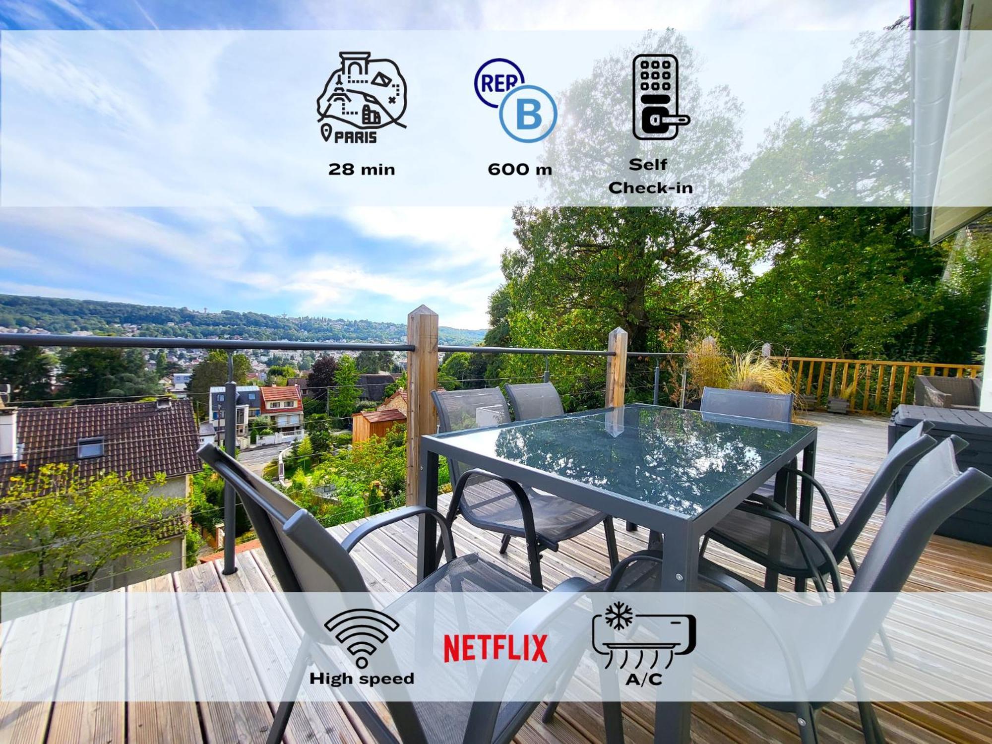 Le Bellevue - Beaux Appartements Avec Vue Splendide Palaiseau Esterno foto